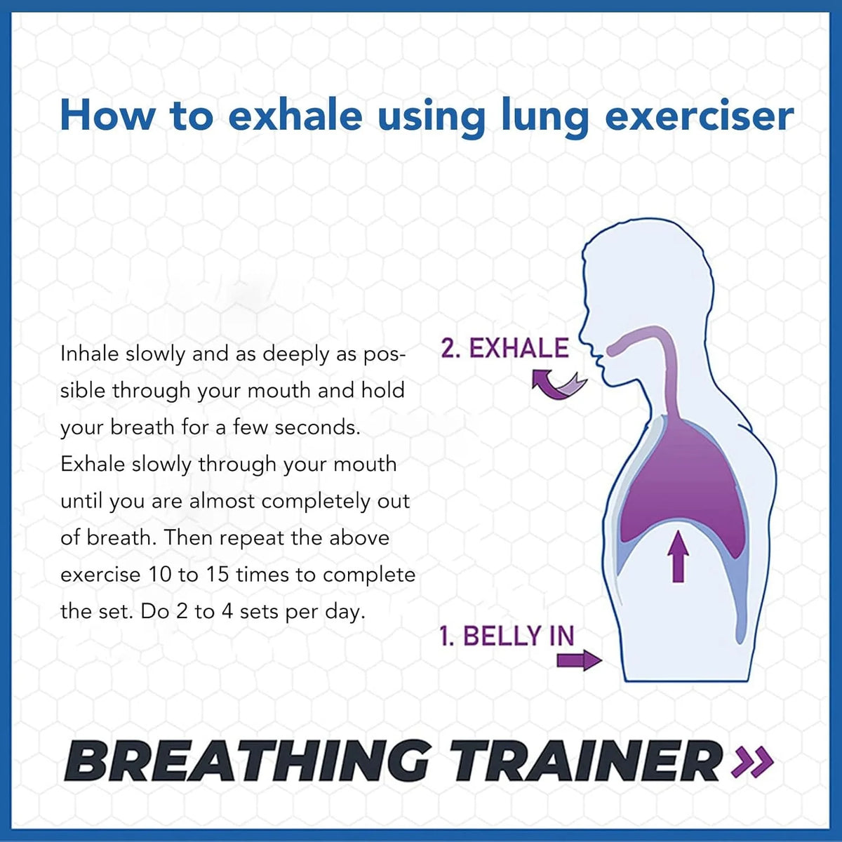 Breathing Exercise Device for Lungs, Breathing Exerciser Trainer, Deep Breathing Lung Exerciser Device, Adjust Resistance Improve Lung Capacity Handheld Lung Expansion Training Tool
